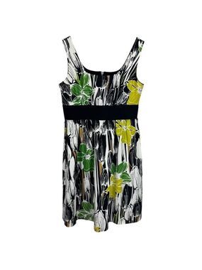 Sangria Floral Dress Sz 10 Black Multicolour Sleeveless Cocktail Wedding EUC